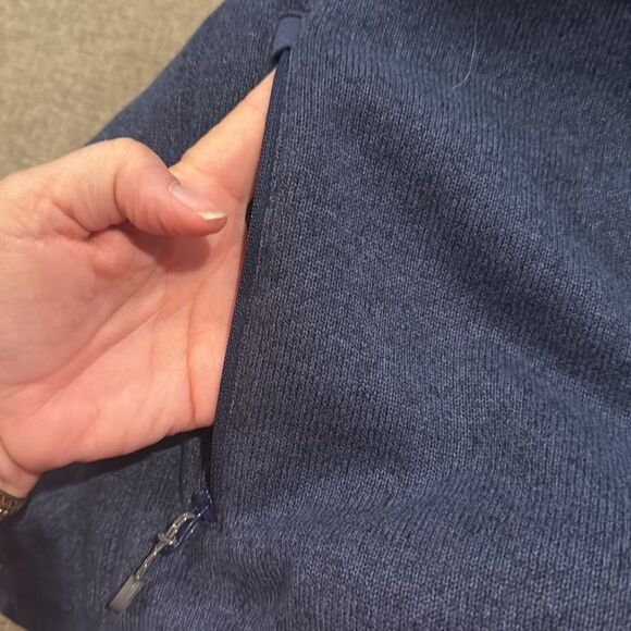 Vineyard Vines Mens Fleece Vest Navy Blue Size Medium California Whale Logo - Picture 8 of 11